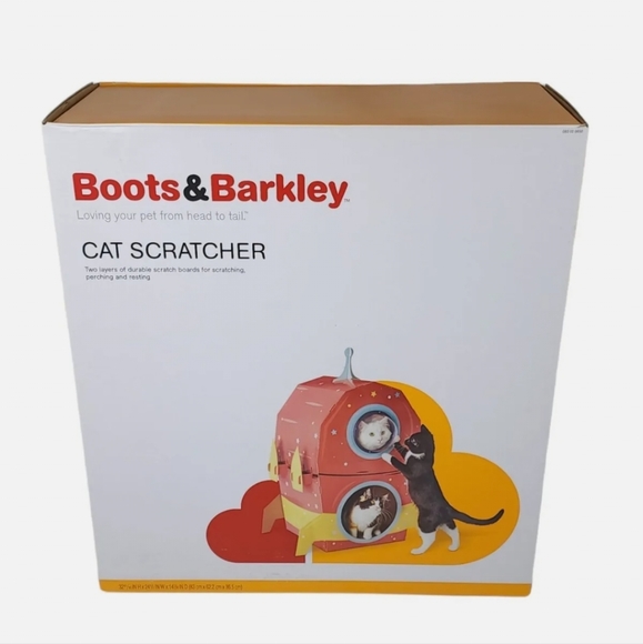 Boots & Barkley Cat Boots Barkley Cat House 2 Story Retro Spaceship